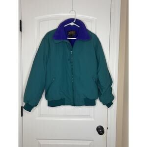 VTG 90s Eddie Bauer Women’s L Color Block Jacket Coat‎ Parka